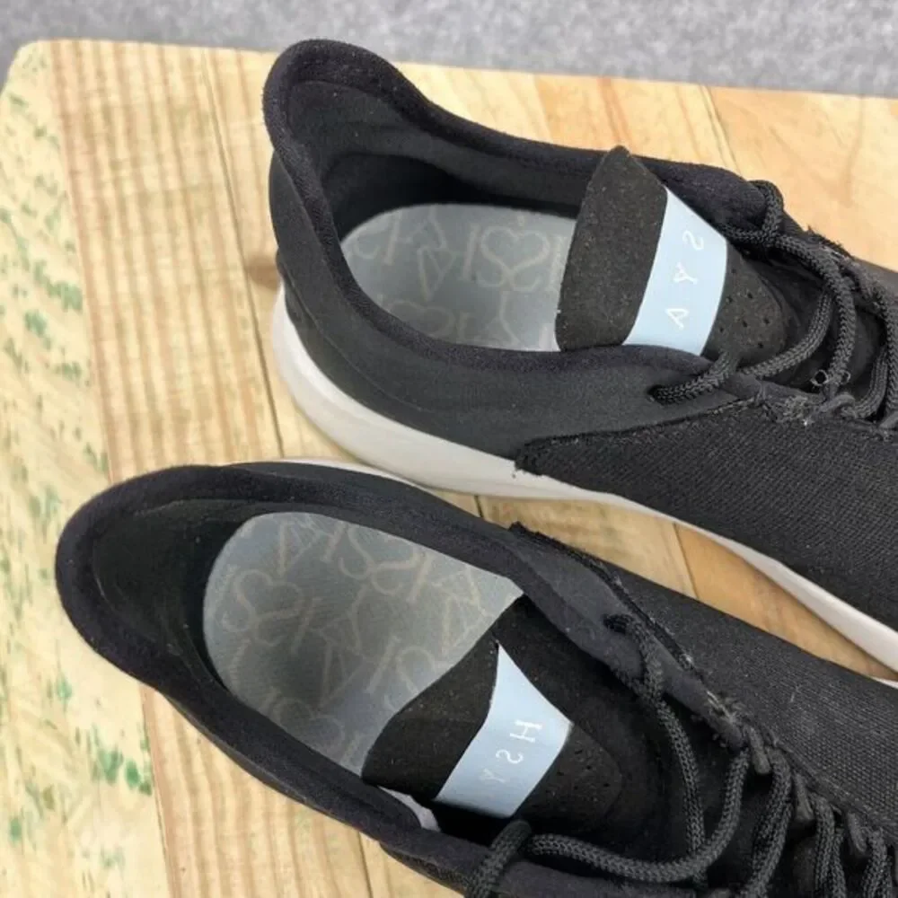 Saysh One Shoes Womens Sz 9.5 Black White Gum Lightweight Allyson Felix Sneakers